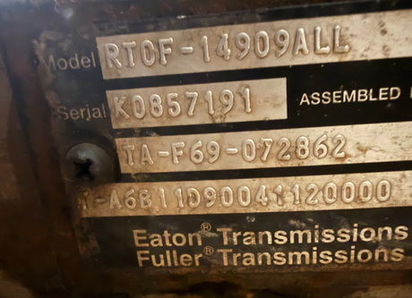RTOF-14909ALL Genuine Eaton Transmission Assembly - Second Truck Parts