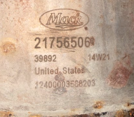 21756506 Genuine Mack Engine Diesel Particulate Filter - Second Truck Parts