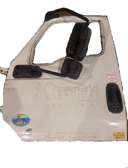 0620 A188 Genuine Cummins White Left Driver Door - Second Truck Parts