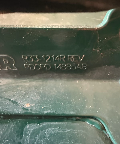 R33-1214 Genuine Peterbilt Green Left Driver Side Fairing Cab Extender - Second Truck Parts