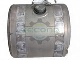 Aluminum LH fuel tank measures 25" x 26" 50 gallon center filler - Second Truck Parts