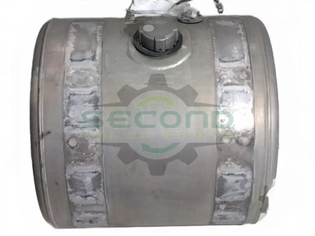 Aluminum LH fuel tank measures 25" x 26" 50 gallon center filler - Second Truck Parts