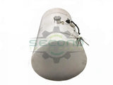 Aluminum LH fuel tank measures 26" x 47" 100 gallon with center - Second Truck Parts