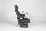 Duroshox 2195 20” Black Captain Air Ride Truck Driver Seat P/N 324696-01 - Second Truck Parts
