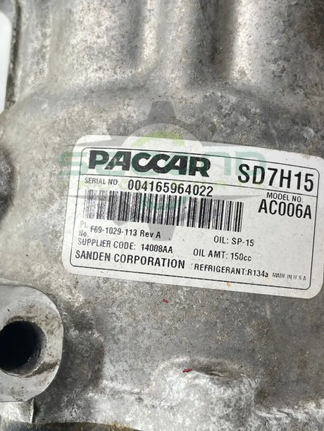 F69-1029-113 Genuine Paccar A/C Compressor - A/C Compressors