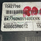 15827760 Genuine Allison TCM Automatic Transmission Control Module - Second Truck Parts