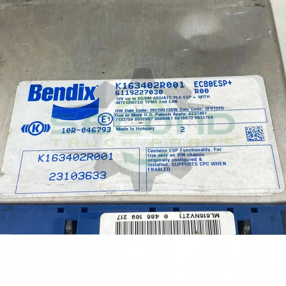 23103633 Genuine Bendix ABS ECU Electronic Control Unit - Second Truck Parts