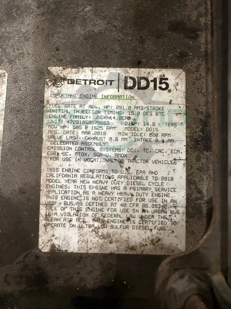 Genuine Detroit Diesel Engine Assembly - Second Truck Parts