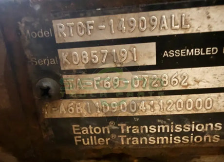RTOF-14909ALL Genuine Eaton Transmission Assembly - Second Truck Parts