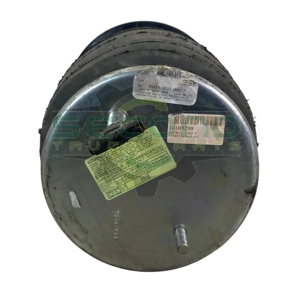 W01-358-9807 Genuine Firestone Air Spring - Second Truck Parts