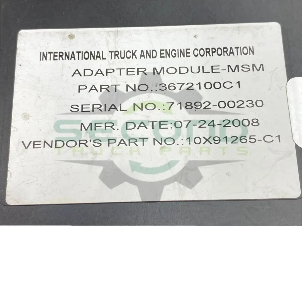 3672100C1 Genuine International Adapter Multiplexed Signal MO - Second Truck Parts