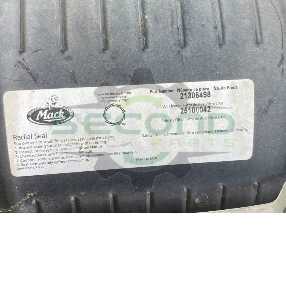 21306498 Genuine Mack Air Cleaner Air Cleaner Assembly - Second Truck Parts
