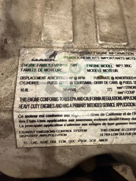 MP7-395C Genuine Mack Engine Assembly - Second Truck Parts