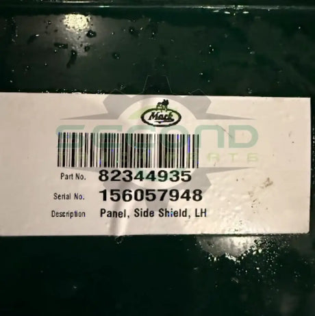 82344935 Genuine Mack Green Left Side Shield Panel - Second Truck Parts
