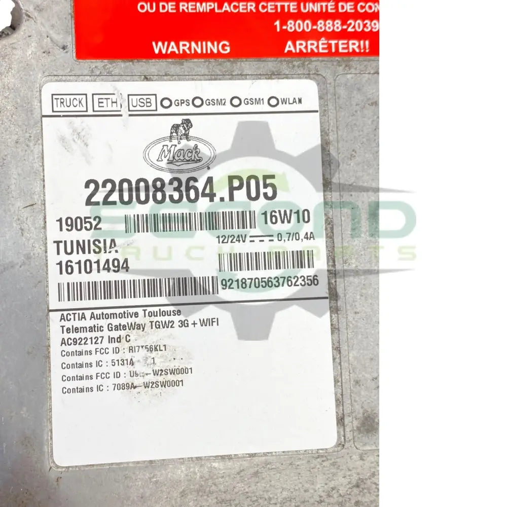 22008364 Genuine Mack Telematics Control Unit - Second Truck Parts