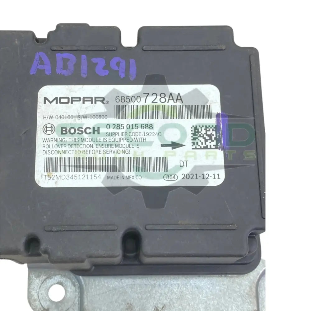 68500728AA Genuine Mopar SRS Air Bag Control Module - Second Truck Parts