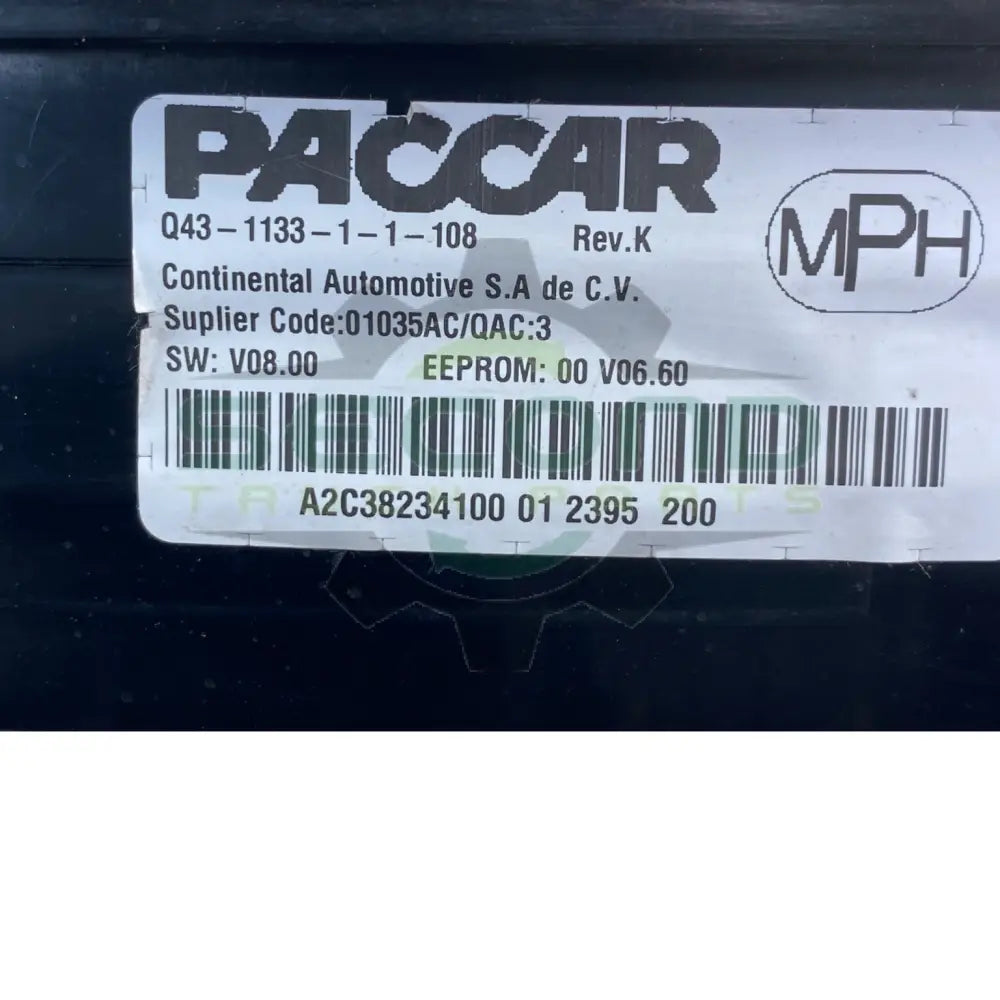 Q43-1133-1-1-108 Genuine Paccar Instrument Cluster Gauge - Second Truck Parts