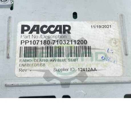 PP1071807103211200 Genuine Paccar Radio DEA710 - Second Truck Parts