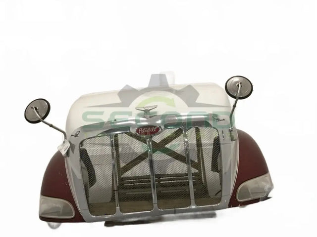 Groomed Pete387 hood with spot mirrors OEM - Second Truck Parts
