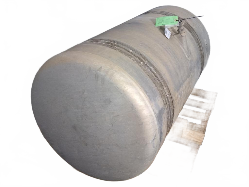Aluminum RH fuel tank measures 25" x 49" 100 gallon with rear - Second Truck Parts