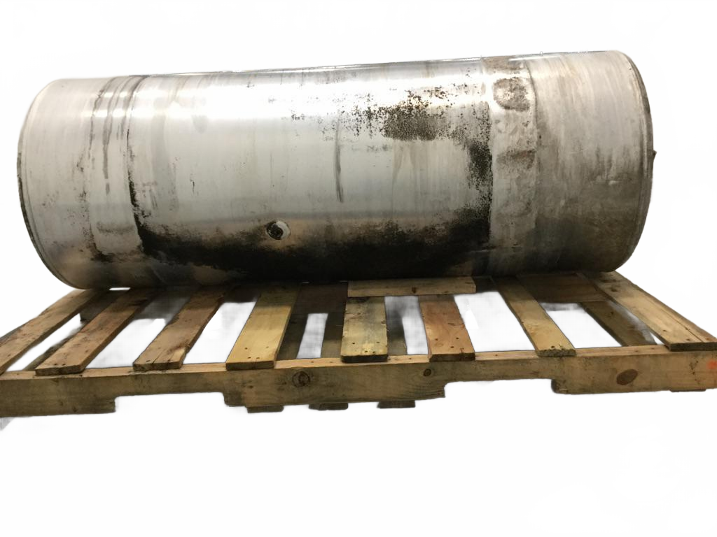 Aluminum LH fuel tank measures 24" x 59" 100 gallons OEM - Second Truck Parts