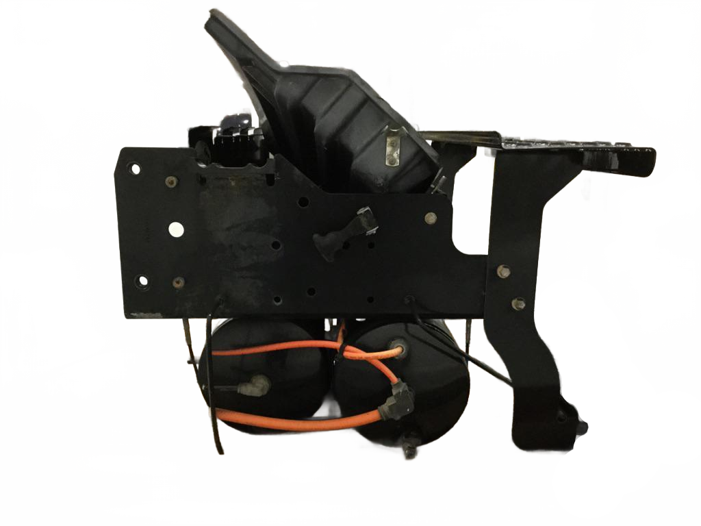 Steel Battery box with 2 air tanks and aluminum steps OEM - Second Truck Parts