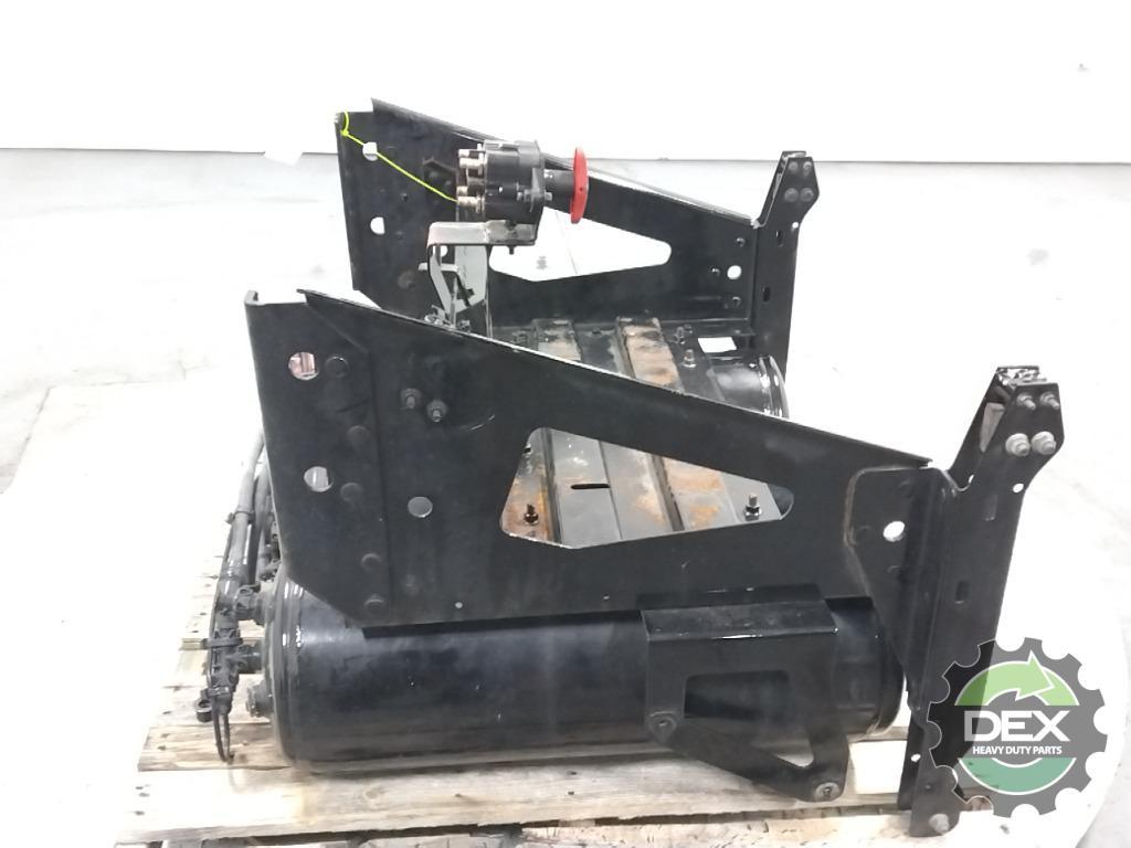 Volvo VNL760 frame mounted battery box with fairing brackets and air