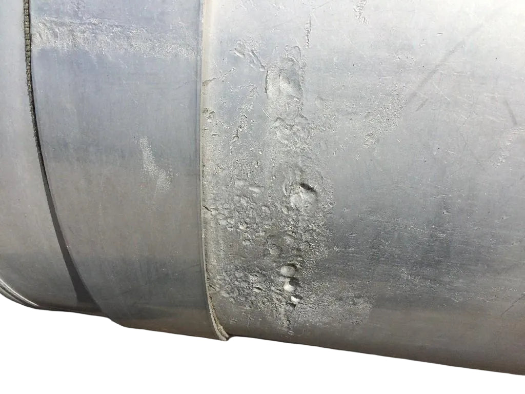 Pete LH 100 gallon polished aluminum fuel tank with straps OEM - Second Truck Parts