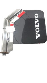 Volvo RH Stainless steel angled mudflap bracket with mud flap OEM - Second Truck Parts