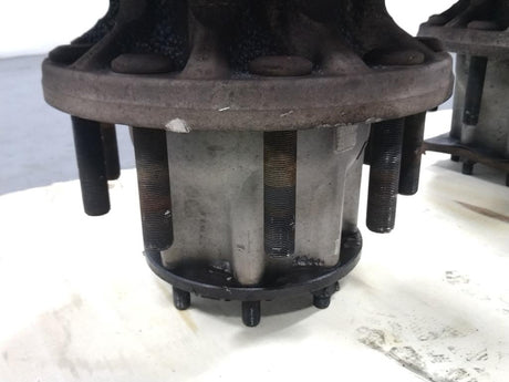 Meritor LH MT-40-14X front rear axle hub and spindle cutoff OEM - Second Truck Parts
