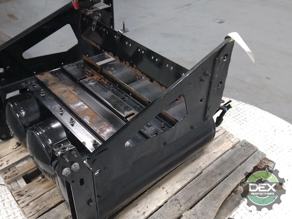 Volvo VNL760 frame mounted battery box with fairing brackets and air