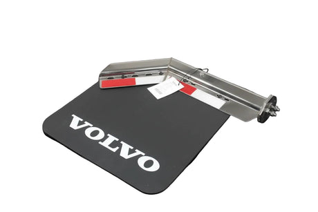 Volvo LH Stainless steel angled mudflap bracket with mud flap OEM - Second Truck Parts