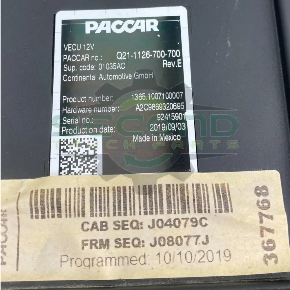 Q21-1126-910-910 Genuine Paccar VECU Control Module - Control Modules