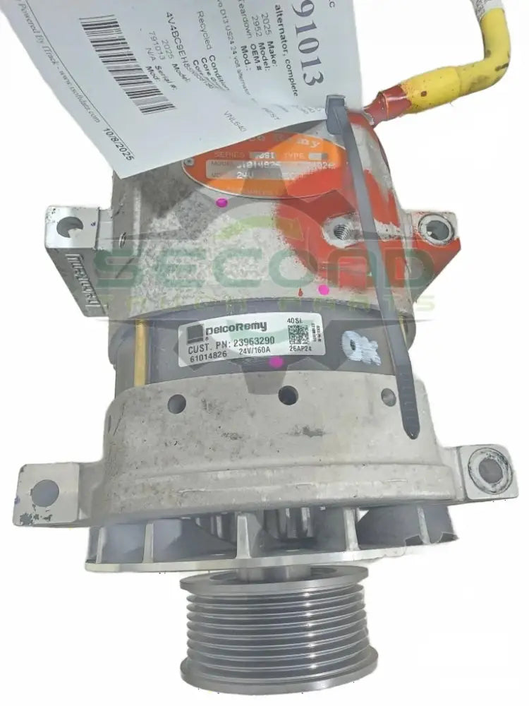 Volvo D13 US24 24 volt alternator OEM 23963290D19 - Second Truck Parts