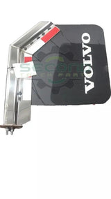 Volvo RH Stainless steel angled mudflap bracket with mud flap OEM - Second Truck Parts